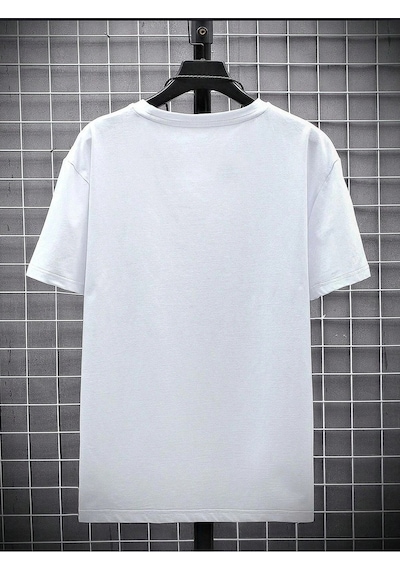 Düz Renk Oversize Unisex T-shirt Beyaz
