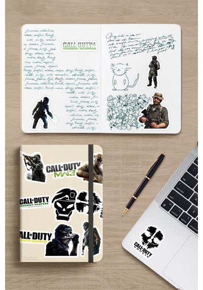 Call Of Duty Video Oyun Telefon Laptop Yapışkanlı Folyo Sticker Paketi 20 Adet Çok Renkli