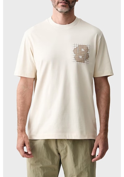 Boss % 100 Pamuk Bisiklet Yaka Logolu T Shirt Erkek T Shirt 50565606 119 Beyaz