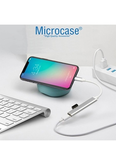 Microcase Type-C To Usb 3.0 4 Port Çoklayıcı Hub Aluminyum Slim K