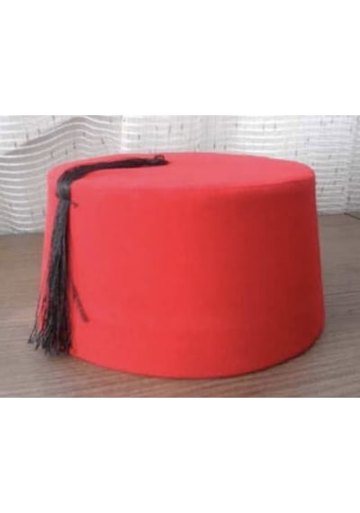 Beyzade Kostüm Kırmızı Fes Şapka Kırmızı