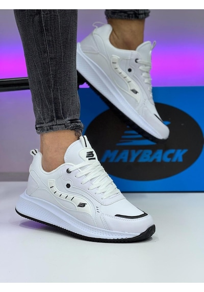 Mayback Erkek Sneaker,günlük Spor Ayakkabı,ortopedik Taban Beyaz Siyah