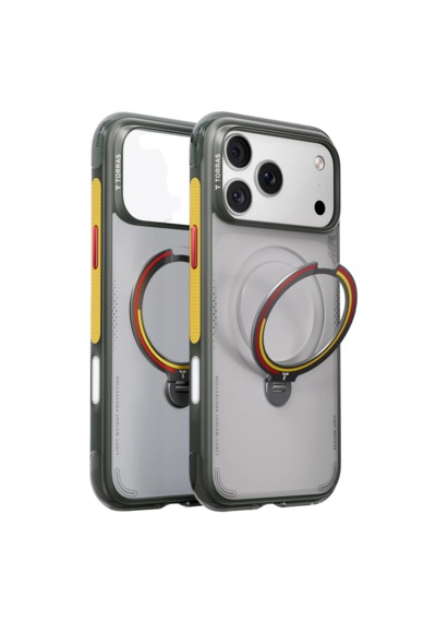 Torras Apple iPhone 17 Pro / 18 Pro Uyumlu Ostand Q3 Air World Cup Serisi Magsafe Kılıf Gri