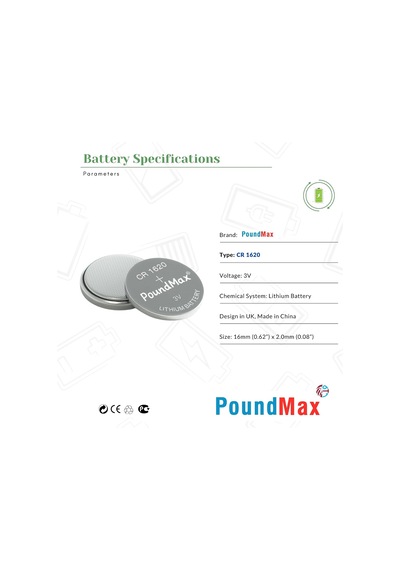 Lexroo 5 Adet 1620 Cr1620,dl1620 3v Düğme Pil