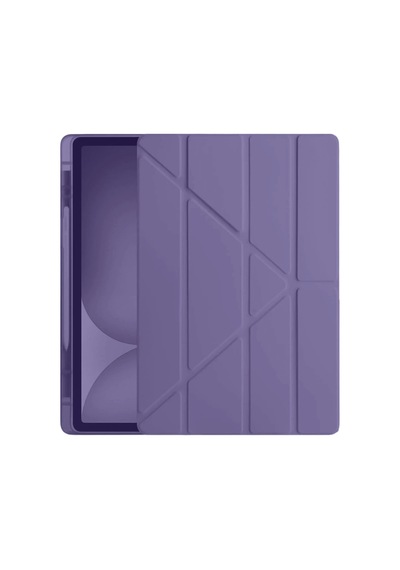 Apple Uyumlu  iPad Pro 11 2024 Kılıf Kalemlikli Hugo Tablet Kılıfı - Mor Diğer