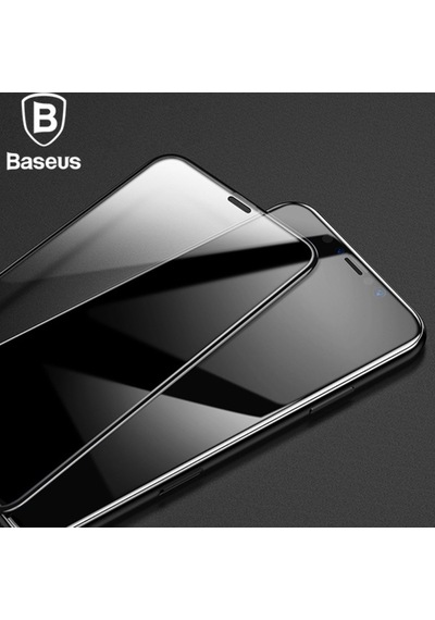 Baseus Apple Uyumlu   iPhone 11 Pro 5.8 Inch 3D Full Kaplama Kırılmaz Cam Koruy Siyah
