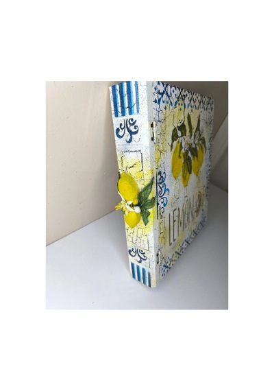 Ev Dekorasyon Kitap Kutu Büyük Boy Ahşap Mutfak Dekorasyon Vintage Kutu Beyaz - 555643245