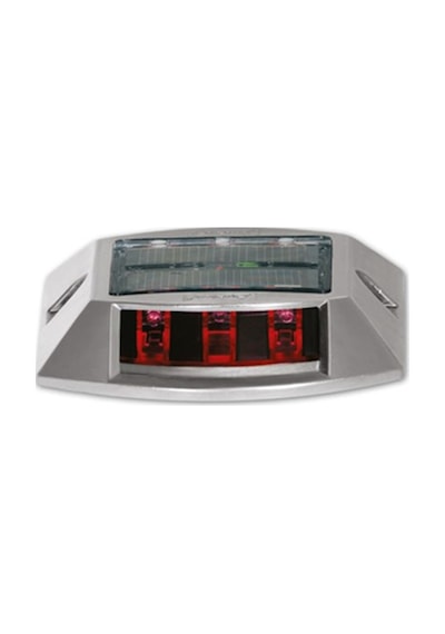5'li Set Kırmızı Solar Yol Butonu 3x3 Ledli