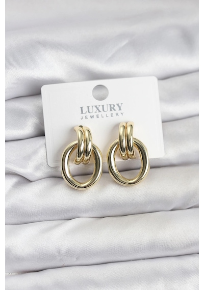 Mey İthalat Gold Renk Pirinç Vintage Kadın Küpe 11 61080111