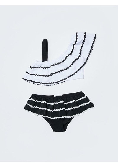 Deep Beach Sutaşı Detaylı Kız Çocuk Bikini Takım 001