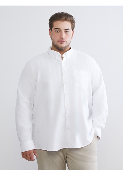 Lcwaıkıkı Classic Beyaz Regular Fit Uzun Kollu Armürlü Erkek Gömlek