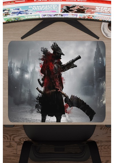 Bloodborne Kaymaz Dikişli Kauçuk Oyuncu Mousepad V5 - 48x40 Xl Gaming Mouse Pad Fare Altlığı
