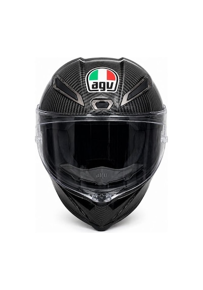 Agv Pista Gp Glossy Carbon Kapalı Motosiklet Kaskı - Xxl Beden - Şeffaf Vizör Siyah