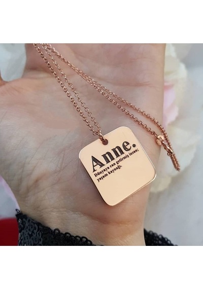 Annenin Anlami Gümüş Kolye Özel Gün Hediyesi 437532748