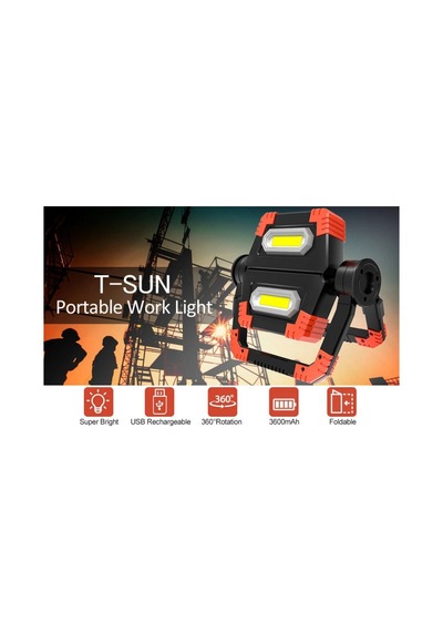 Br S100 30w Cob Led Usb Projektör El Feneri Açık Kırmızı