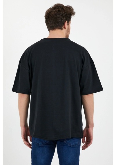 Unisex Siyah Beyaz Oversize Bol Kesim Basic 2 Li Paket Tshirt Beyaz