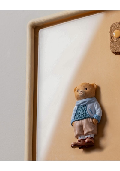Madame Coco Voir Bear Magnet - Bej/mavi - 4x8 Cm 8684427186961 Ekru