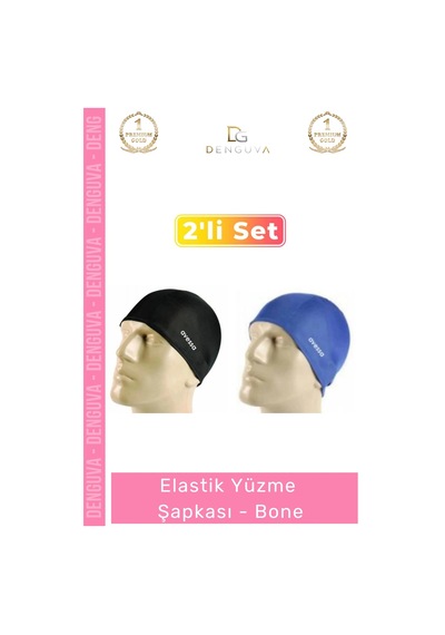Yüzmebonesi Yüzücü Bonesi Silikon Bone Su Geçirmez Esnek Havuz Deniz Ekipmanı Yüzme Şapkası 2'li Set Çok Renkli