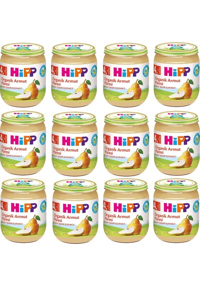 Hipp Kavanoz Maması Organik Armut Püresi 125 gr 12 ADET