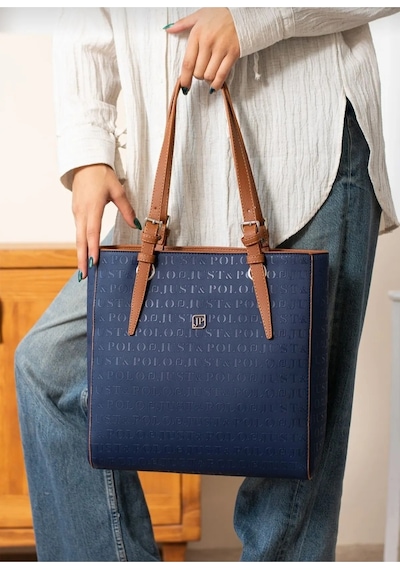 Just Polo Kadın Yeni Sezon Büyük Boy 3 Bölmeli El Çantası 234067mh Camel Lacivert 27093600