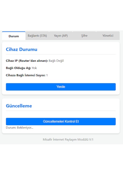 Misafir İnternet Paylaşım Modülü Otomatik Şifre Rotasyonlu, Yönetilebilir Wi-fi Genişletici