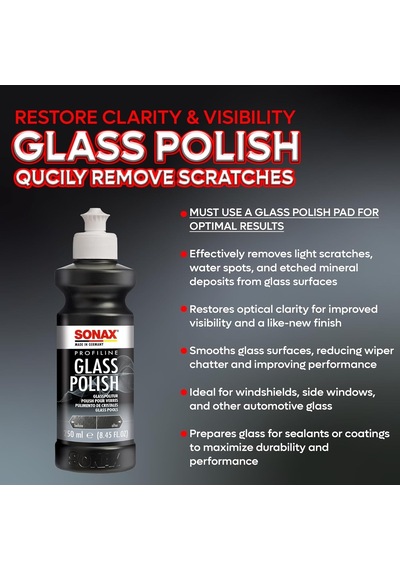 Sonax 273 141 Çizik Giderici Cam Cilası, Renkli, 250 Ml