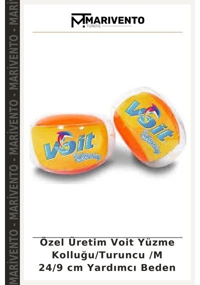 Özel Üretim Voit Yüzme Kolluğu/turuncu /m 24/9 Cm Yardımcı Beden