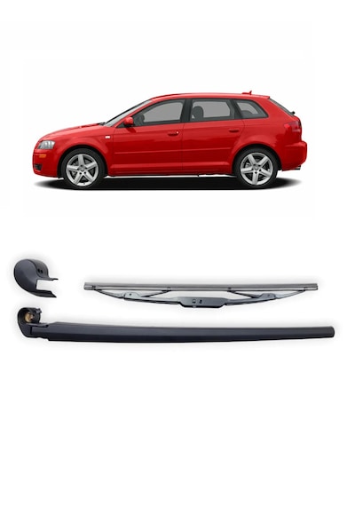 Audi A3 2004-2012 Arka Cam Silecek Kolu Ve Süpürgesi Kapak Takımı 8e9955407c