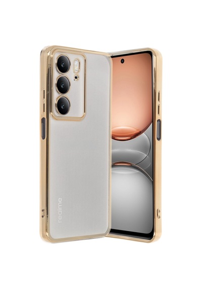 Realme C75 4g Kılıf Razer Lensli Silikon - Gold -