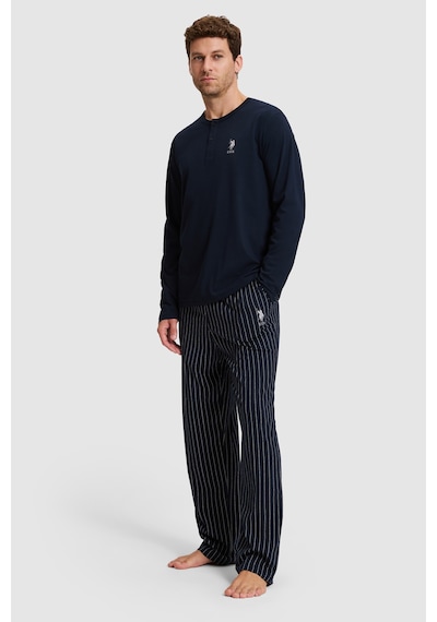 U.S. Polo Assn. Erkek Lacivert Pijama Takımı 50333264 Vr033