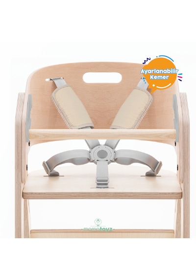Mamatoyz Mychair All İn One Natural Versiyonu Doğal Ahşap Mama Sandalyesi