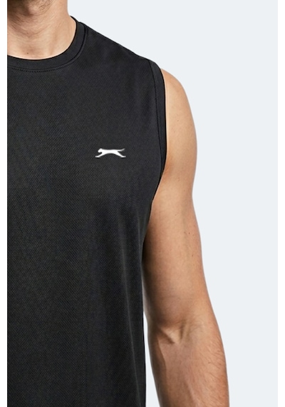 Slazenger Hazzar I Erkek Kolsuz Siyah Tişört