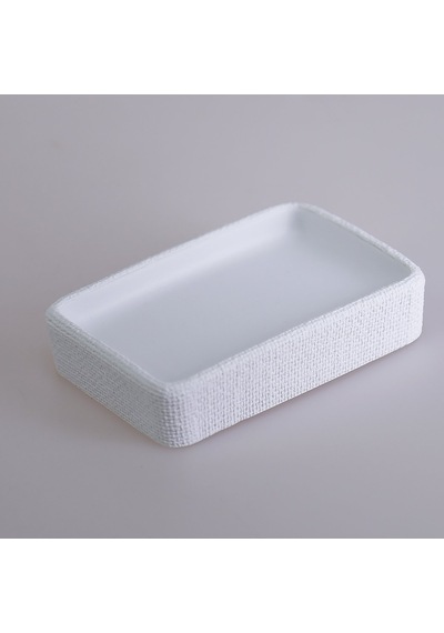 Linen Katı Sabunluk Beyaz