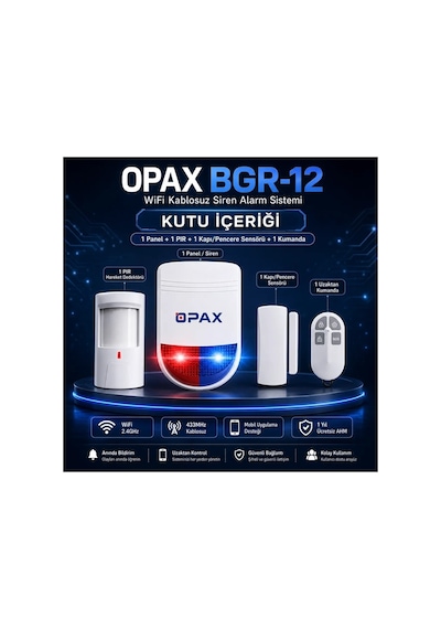 Bgr-12 Wifi Kablosuz Alarm Sistemi 96 Bölge Desteği