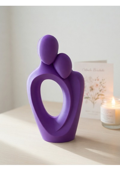 Modern Soyut Figür Dekoratif Obje 3d Baskı Minimal Biblo Şık Ev Dekoru, Hediyelik Anne Baba