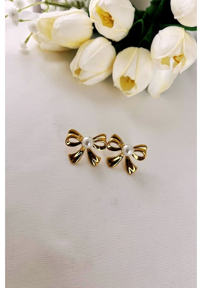 Fiyonk Model Gold Küpe Çok Renkli