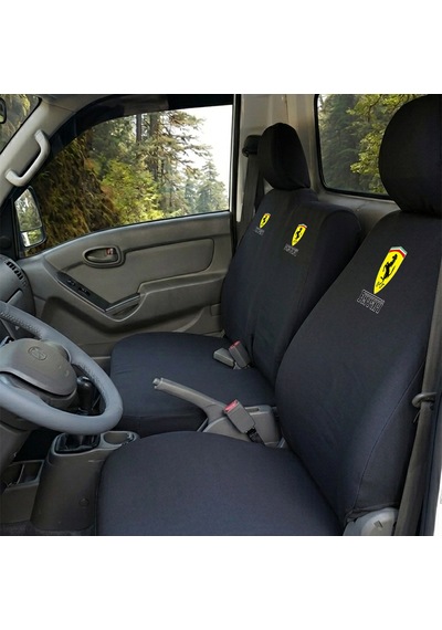 Hyundai H100 Siyah Penye Oto Koltuk Kılıfı - Ferrarı Baskılı