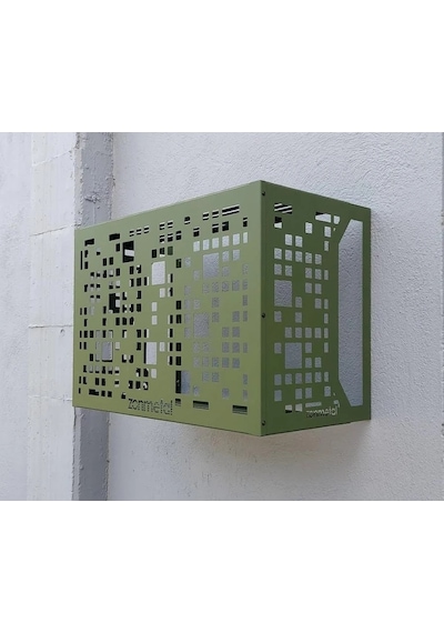 City Klima Motoru Gizleme Kafesi Ral 6003 Yeşil 82x55x41 Cm