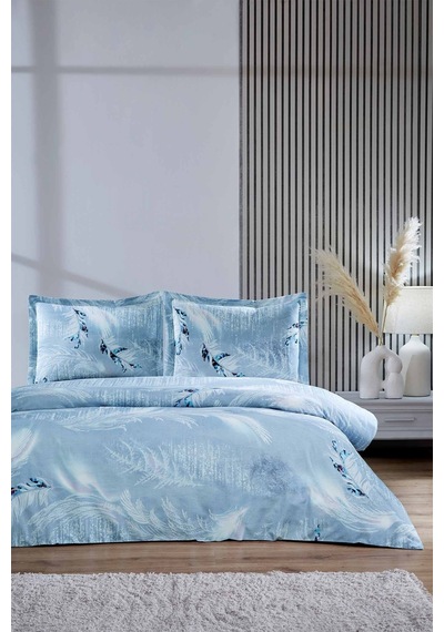 Silver Snow King Size Nevresim Takımı Mavi