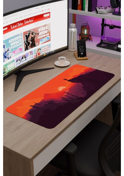 Dijital Dağ V2 70x30 Xl Gaming Kauçuk Kaymaz Taban Mouse Pad Fare Altlığı