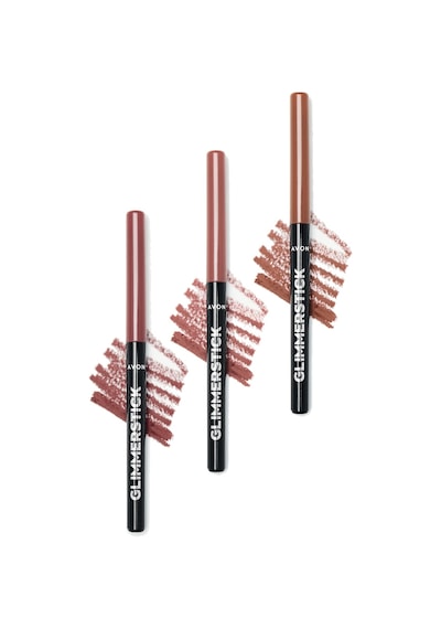 Avon Glimmerstick Blushed Nude + Mystery Mauve + Nude Dudak Kalemi 3'lü