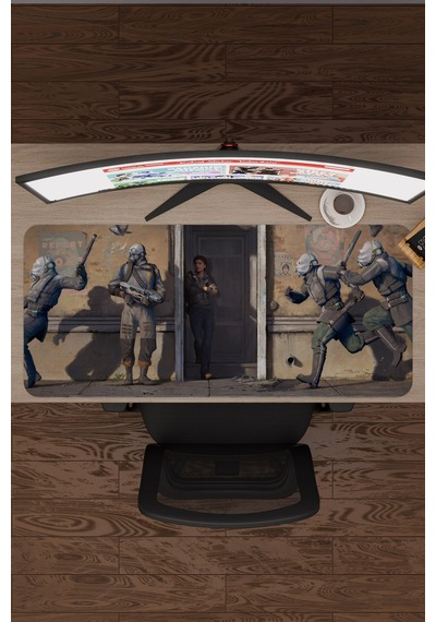 Half Life Kaymaz Dikişli Kauçuk Oyuncu Mousepad V4 - 90x40 Xxl Gaming Mouse Pad Fare Altlığı