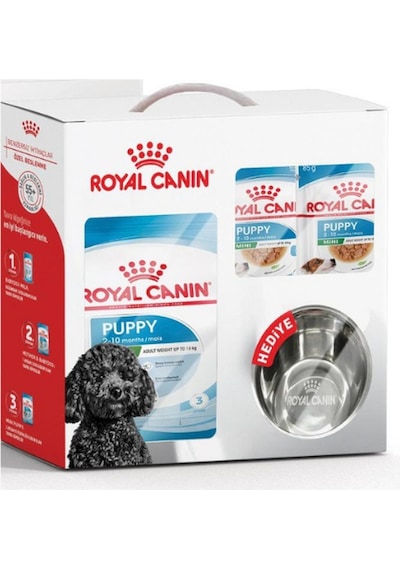 Royal Canin Mini Pupy Yavru Köpek Maması 2 Kg Ve 6 Adet Yaş Mama + Mama Kabı Hediyeli