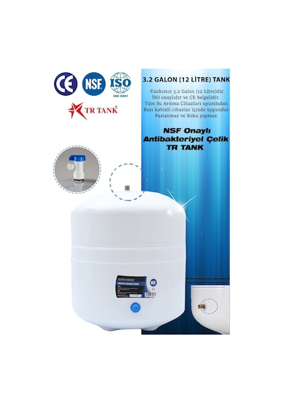 Sumarkt S-max 5 Aşamalı 12 Litre Metal Tanklı Süper Sarım Membran Teknolojili Pompalı Su Arıtma Cihazı