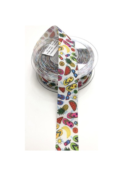 FdayAksesuar Meyve Desenli Grogren Kurdela En 2,5 Cm 1 Metre FRDY26295
