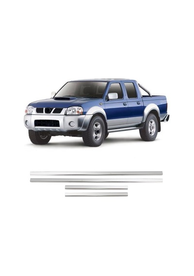 Nissan Skystar Uyumlu 1999-2006 Krom Cam Çıtası 4 Parça Paslanmaz Çelik
