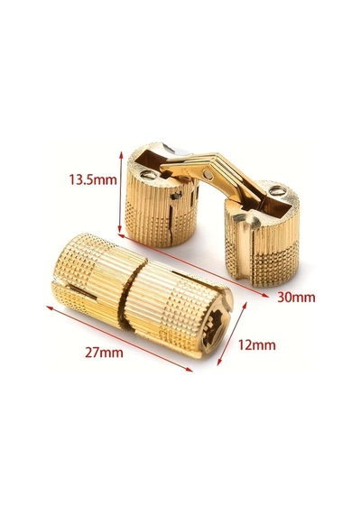 Dashanshop 2 Adet 8mm Gizli Kapı Menteşesi 180 Derece Açılış Dayanıklı Endüstriyel 8mm