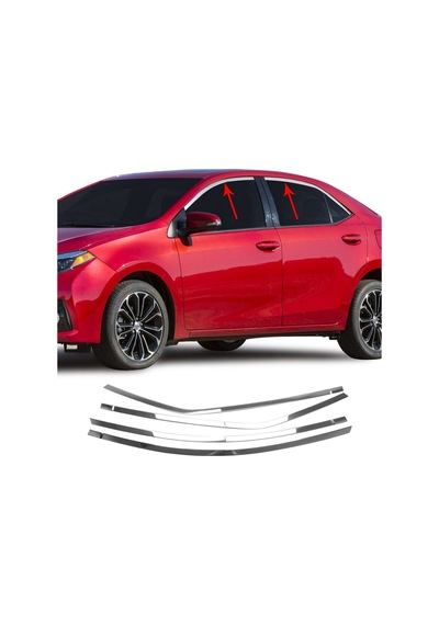 Toyota Corolla Uyumlu 2013 2018 Cam Üst Çıtası Krom