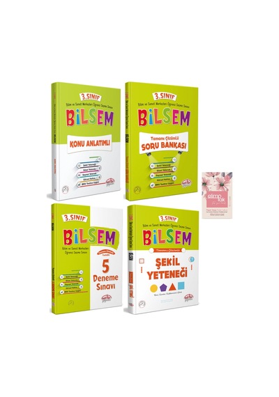 Editör 3. Sınıf 2022 Basım Bilsem Hazırlık Kitapları Seti 4 lü