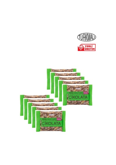 Bütün Antep Fıstıklı&sütlü Çikolata 65gr X 10 Paket